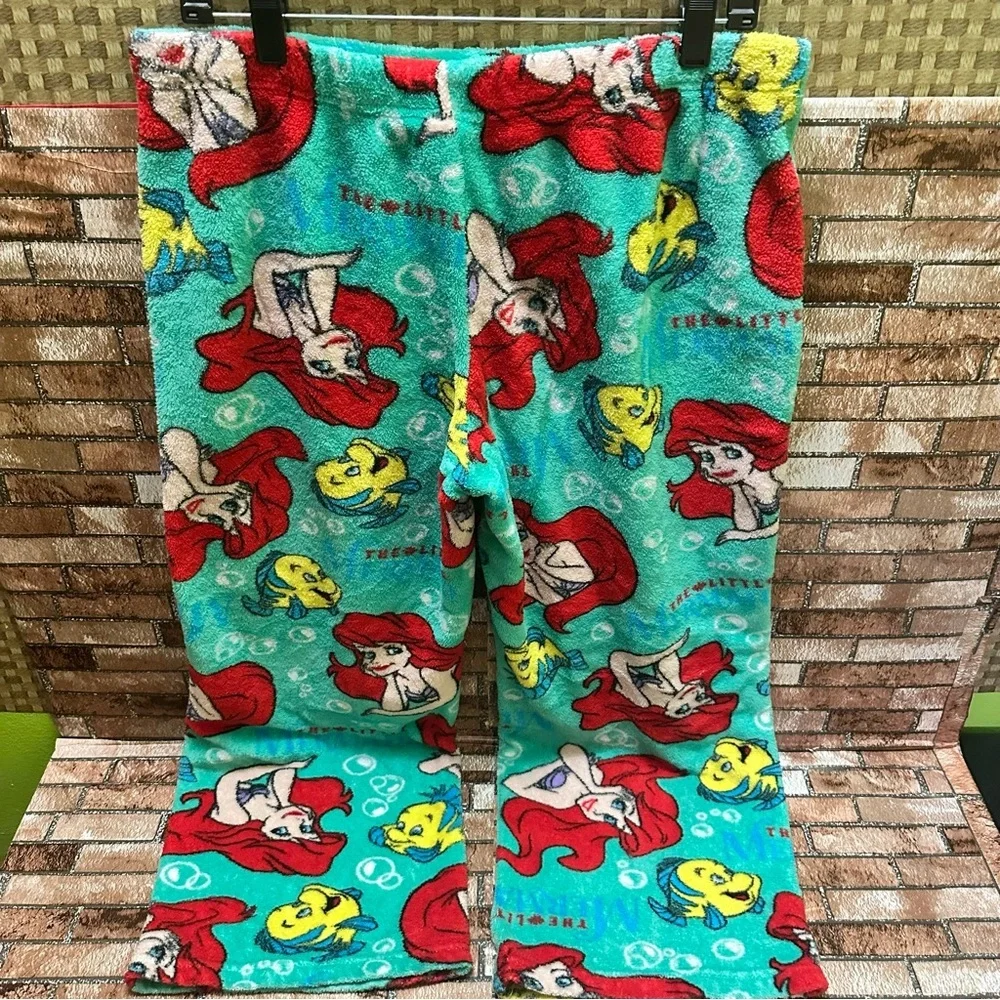 Disney Ariel and Flounder Women’s  Pajama Pants - Red and Blue - Picture 7 of 9